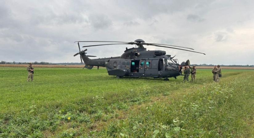 Kényszerleszállást kellett végrehajtania egy katonai helikopternek Magyarországon
