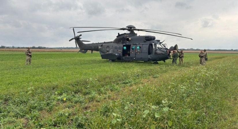 Meghibásodott, kényszerleszállást hajlott végre a katonai helikopter a szomszéd megyében