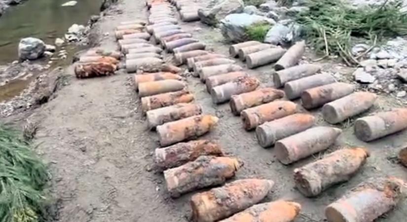 Világháborús lőszereket mosott a felszínre a nyári áradás Romániában