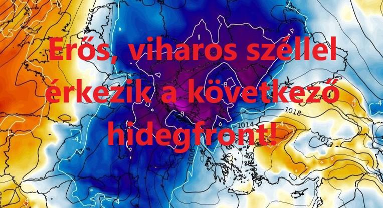 Erős, viharos széllel érkezik a következő hidegfront!
