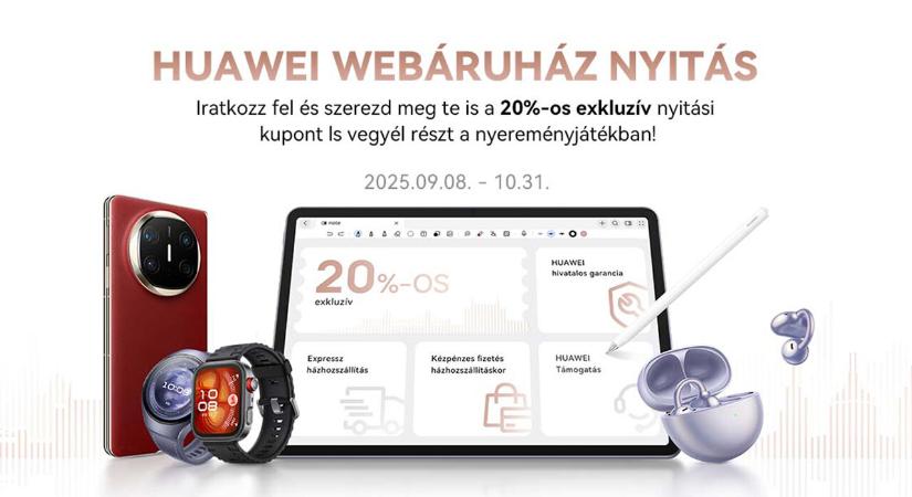 Megnyílt a Huawei hivatalos webshopja Magyarországon - rögtön egy ütős akcióval