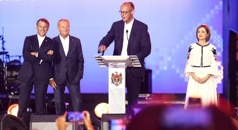 Merz, Macron és Tusk vádolja Oroszországot a moldovai választások befolyásolásával