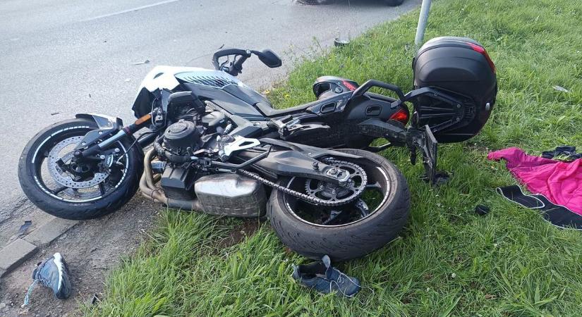 Súlyos motorbaleset Szombathelyen - helyszíni fotók