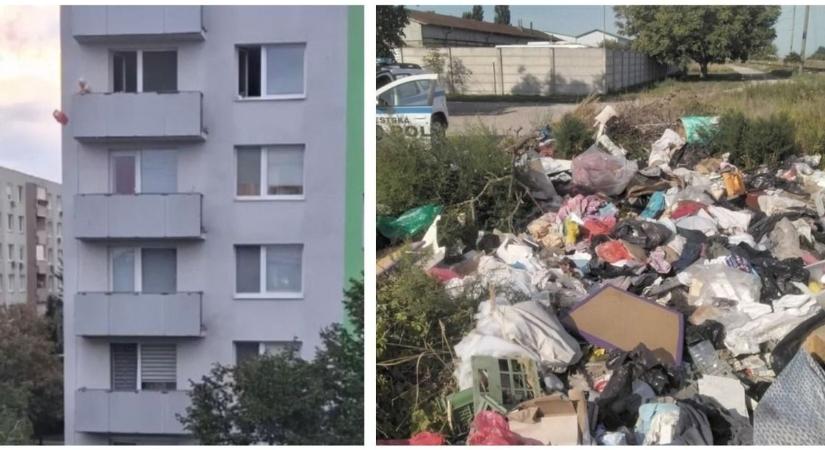 VIDEÓ: Erkélyről dobálta a járókelők közé szemetét egy lakó