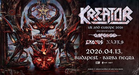 KREATOR: kislemez premier, új album, turné és budapesti mega koncert a kanyarban!