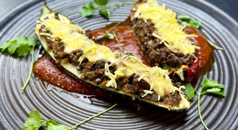 Marokkói töltött paprika és cukkini (vegán)