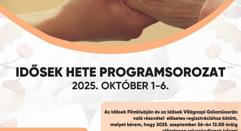 Idősek Hete Nagykanizsán – 2025. október 1–6.