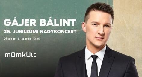 Gájer Bálint jubileumi koncertet ad októberben - jegyek itt