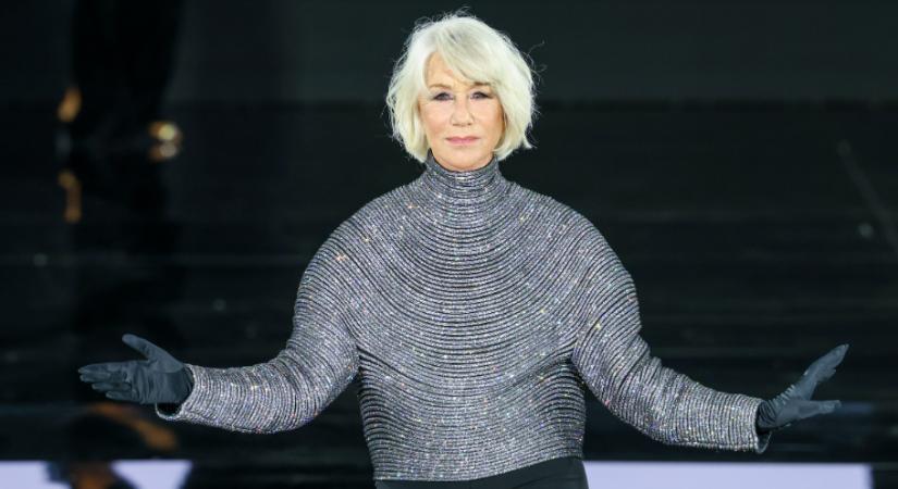 A 80 éves Helen Mirren csillogó felsője mindent visz