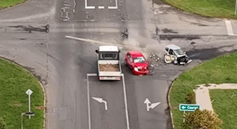 Elképesztő videó: rendőrségi drón vett fel egy súlyos balesetet Barcsnál