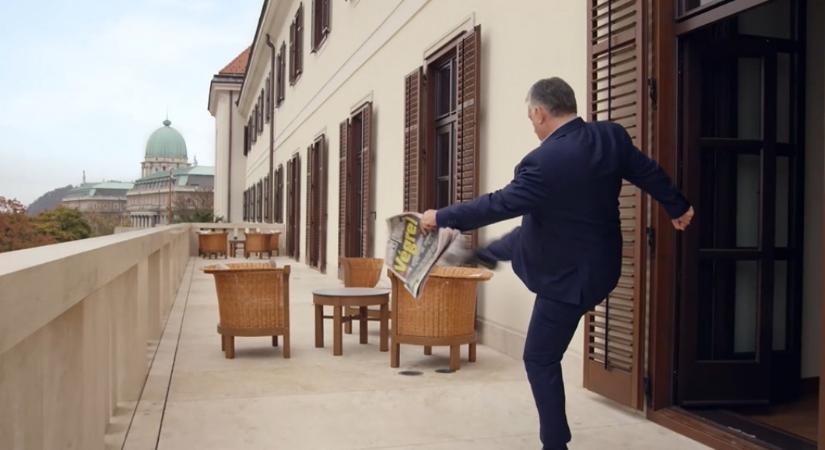 Orbán kirakott egy videót arról, hogy a várból lő egy bombagólt az AI-Magyar Péternek, aki erre sírva omlik össze
