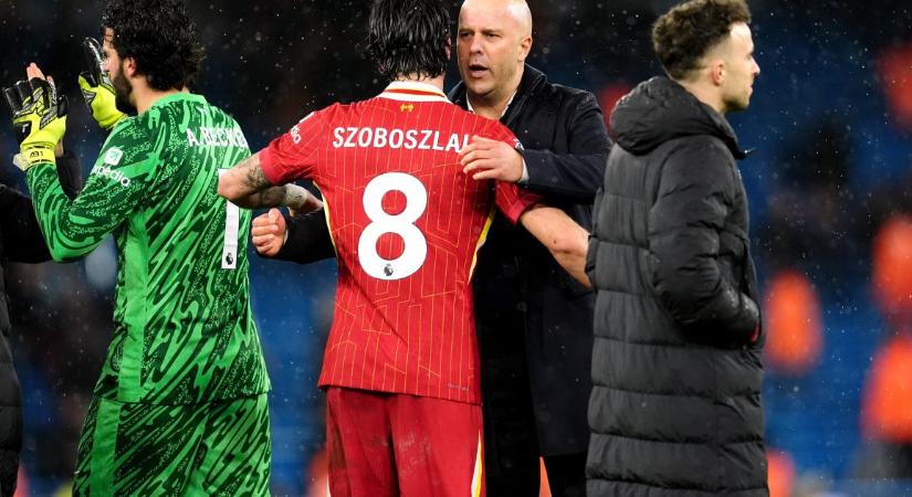 Arne Slot külön kitért Szoboszlaira a Galatasaray elleni meccset követően