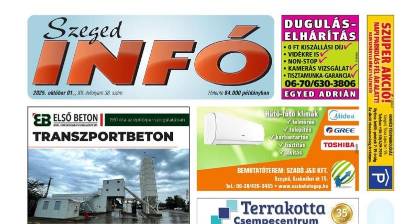 Szeged Infó 2025.10.01-i lapszáma