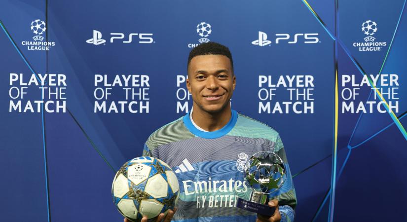 Mbappé az újabb triplájával történelmi mérföldkőhöz ért a BL-ben