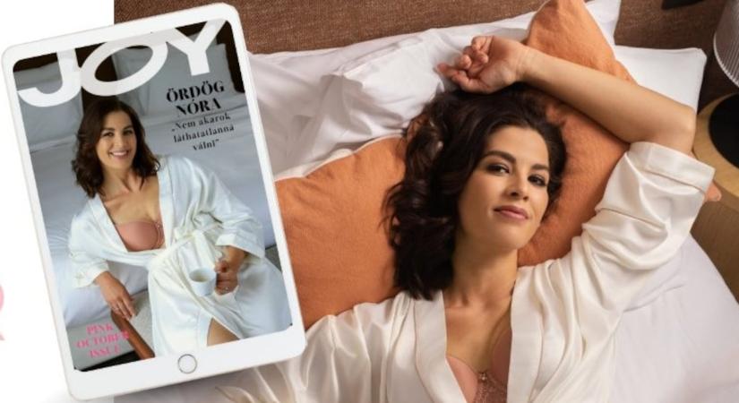 Ördög Nóra a JOY első digitális címlapján a mellrákellenes hónapban