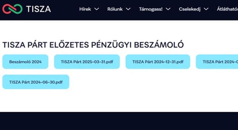 Ennyit az átláthatóságról: hónapok óta titkolja pénzügyi beszámolóját a Tisza Párt