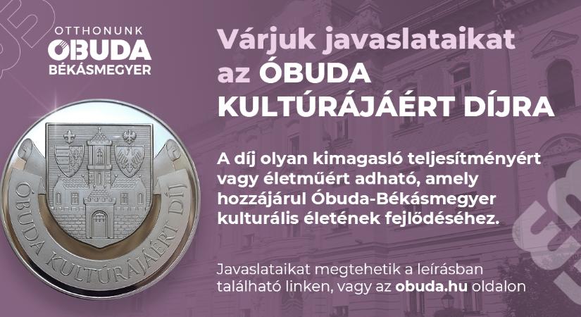 Várjuk javaslataikat az Óbuda Kultúrájáért Díjra!