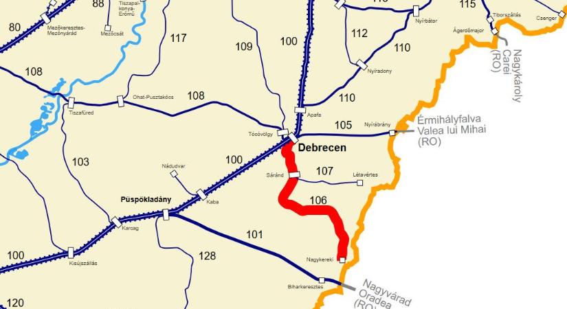 106-os vasútvonal: városházi nézőpont