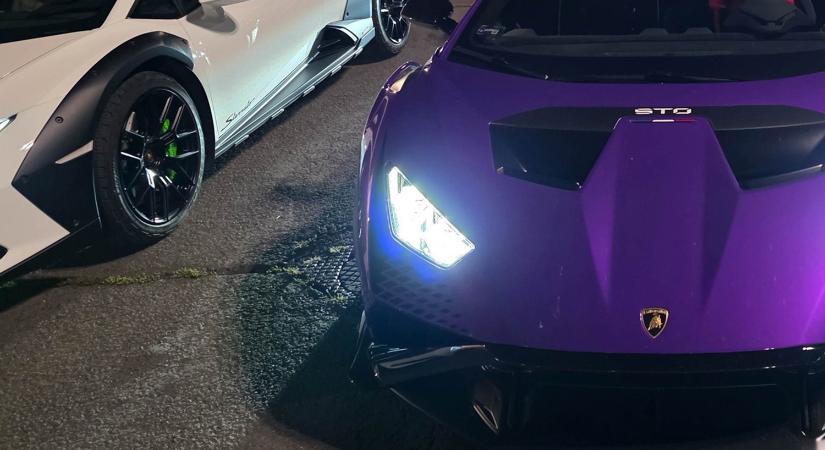 Lamborghinik lepték el Budapest utcáit az éj leple alatt