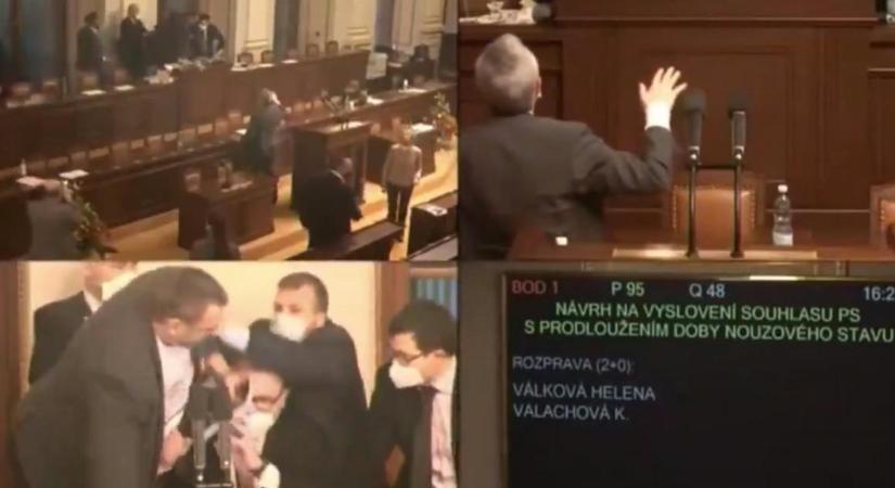 Dulakodás tört ki a cseh parlamentben
