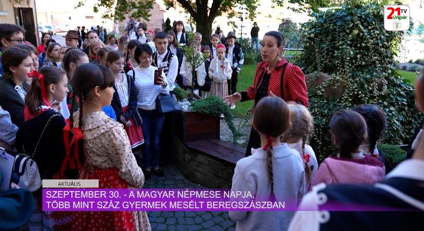 Aktuális (2025.10.03) - A magyar népmese napján, több mint száz gyermek mesélt Beregszászban (videó)