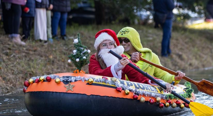 Csőgörények és a Mikulás hódította meg az Által-eret Dunaalmáson  VIDEÓ