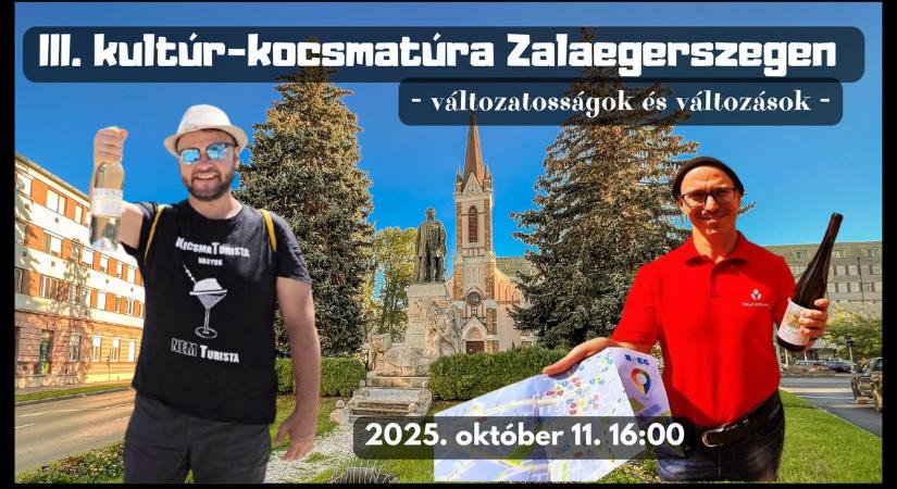 Kultúr-kocsmatúra Zalaegerszegen, harmadszor érkezik a Kocsmaturista