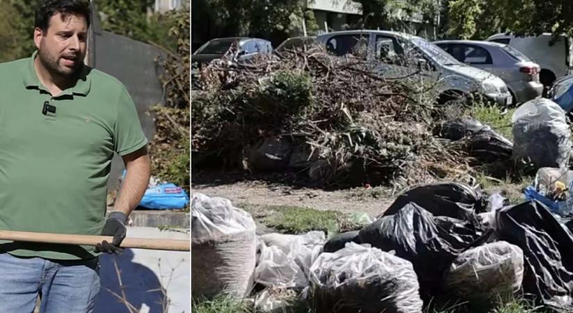 A Fidesz képviselője elvitte az önkormányzat helyett a szemetet, utána felszólították, hogy vegye le a "megcsináltam" táblát