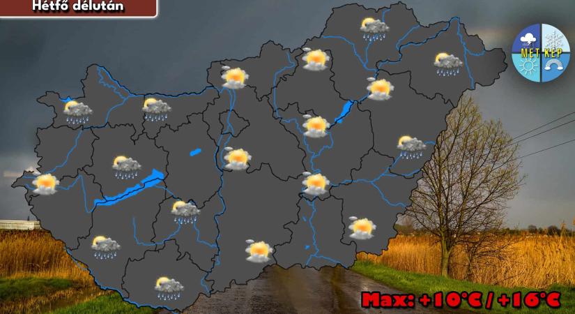 Hűvös, záporokkal tarkított idővel indul a hét