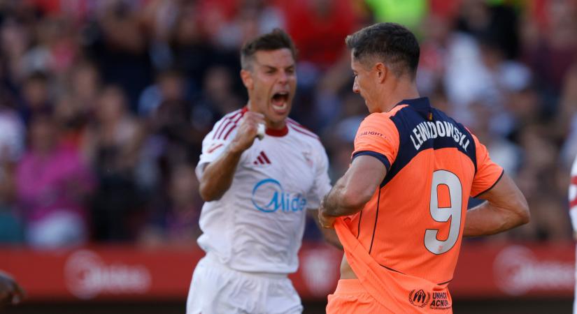 Lewandowski büntetőt hibázott, a Barcelona megégett Sevillában