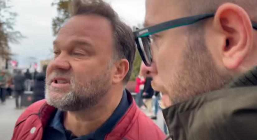 Aranyosi Péternek elborult az agya és agresszíven lépett fel a PestiSrácok újságírójával szemben  videó