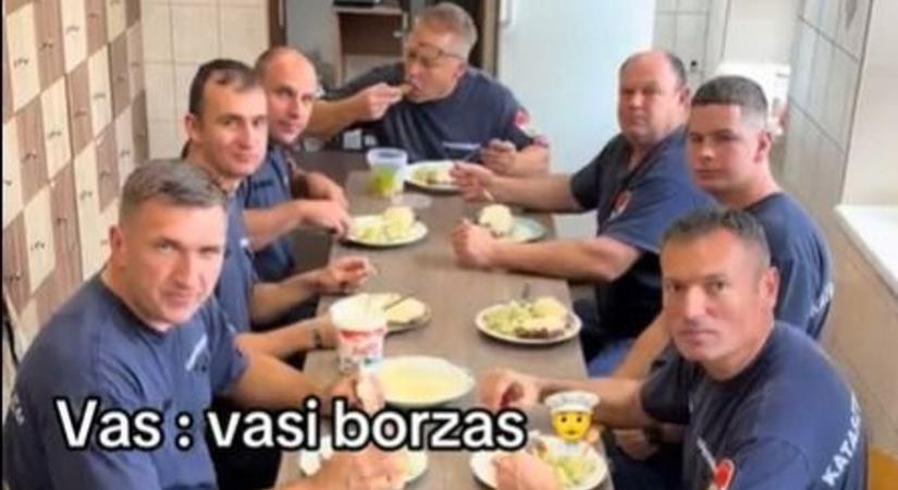 Tűzoltók a konyhában: vasi borzas sül a szirénák árnyékában - videó
