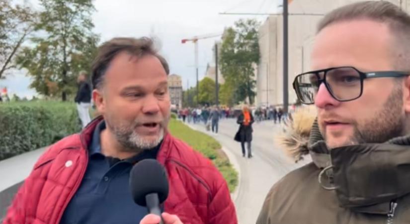 Nem válaszolt a kérdésekre, majd megpróbálta ellökni a riportert Aranyosi Péter