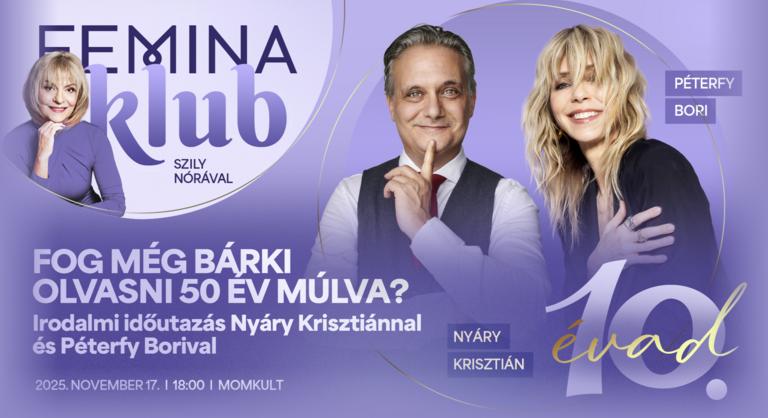 Nyáry Krisztián és Péterfy Bori különleges esten keresi a választ arra, túlélik-e a könyvek a következő 50 évet