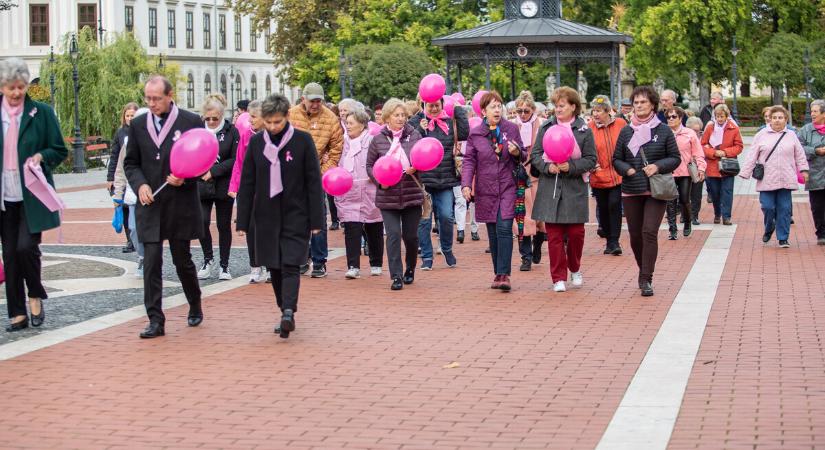 Harc a mellrák ellen – közös sétával hívták fel a figyelmet