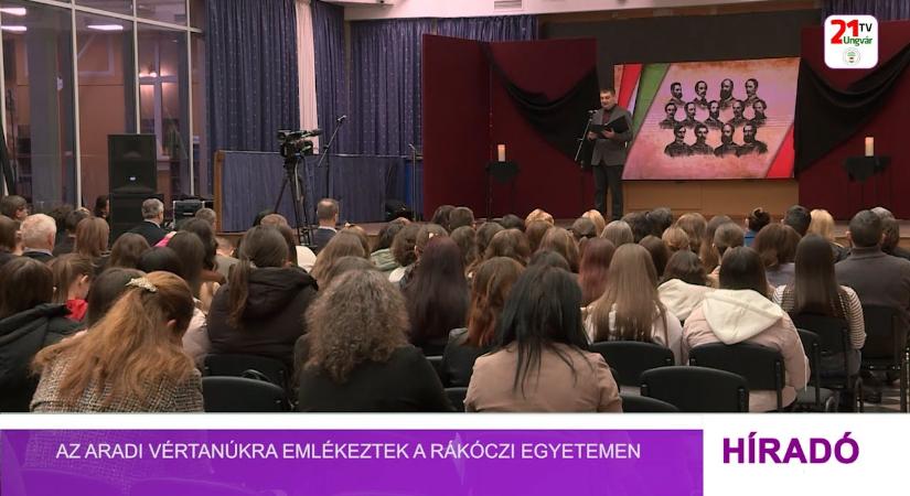 Az aradi vértanúkra emlékeztek a Rákóczi egyetemen (videó)