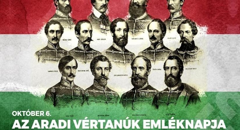 „A történelem végül mindig igazságot szolgáltat” - mondta Pintér Bence az aradi vértanúk emléknapján
