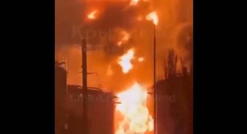 Brutális csapás érte az egyik stratégiai jelentőségű olajraktárat a Krímben (VIDEÓ)