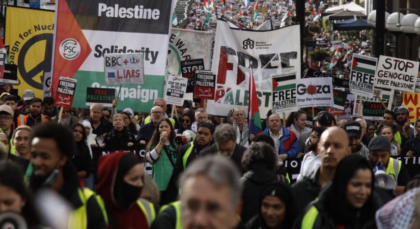 Londonban nagyon sok a palesztinpárti tüntetés – Sokan elutasítják már ezt