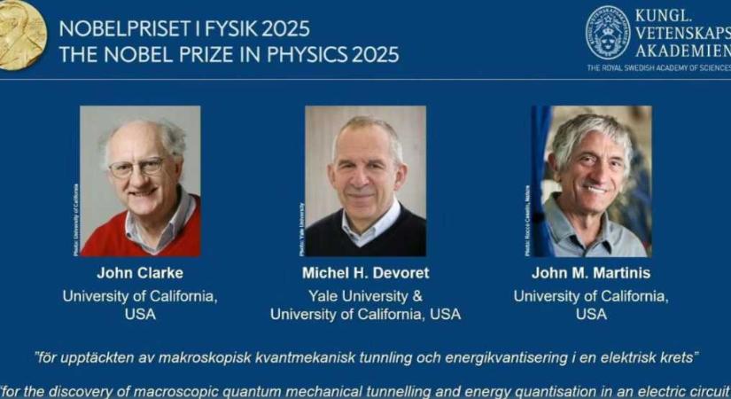 A kvantummechanika területén végzett kutatásokért ítélték oda az idei fizikai Nobel-díjat