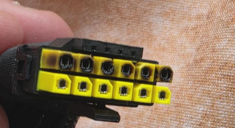 Megolvadt az MSI biztonságosnak hitt sárga 12V-2x6 tápcsatlakozója egy GeForce RTX 5090-es videokártyánál – Kétszer