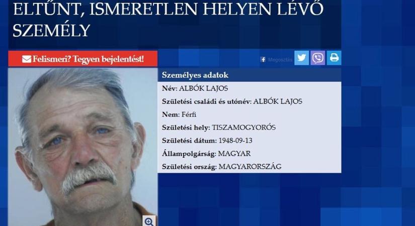 Eltűnt egy 77 éves nyírségi férfi, egy szennyvíztelepnél láthatták utoljára