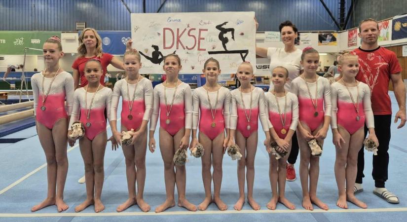 A legkisebbek között is taroltak a DKSE tornászai