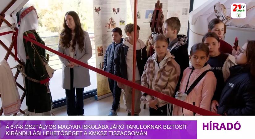 A 6-7-8 osztályos magyar iskolába járó tanulóknak biztosít kirándulási lehetőséget a KMKSZ Tiszacsomán (videó)
