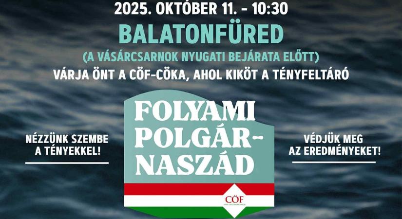 Tényfeltáró rendezvény a Balaton partján
