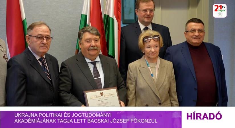 Ukrajna politikai és jogtudományi akadémiájának tagja lett Bacskai József főkonzul (videó)