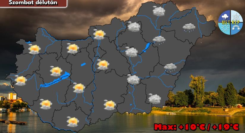 Északon és északkeleten folytatódik a borongós idő, esővel, záporesővel