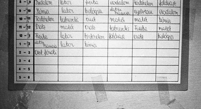 Labor, labor, orosz - ilyen volt egy órarend a 70-es években