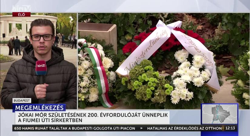 Jókai Mór születésének 200. évfordulóját ünneplik a Fiumei úti sírkertben  videó