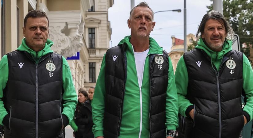 Fradi: Az aranylabdás fiának egy aranylabdás kívánt sok sikert a nagy meccs előtt - fotó
